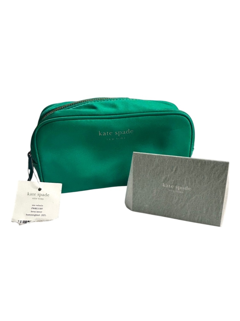 NWT Kate Spade New York Valerie PWRU1387 Leroy Street hummingbird Cosmetic Bag
